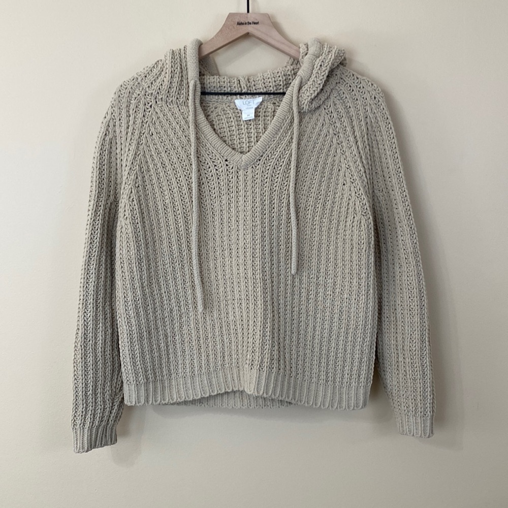 Loft lounge collection chunky knit hoodie